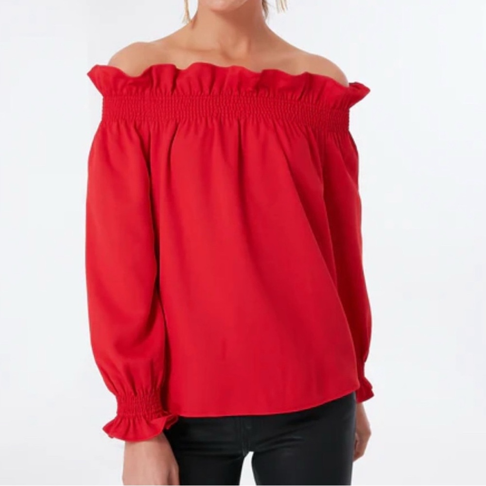 Tuckernuck Red Off-Shoulder Women's Top
